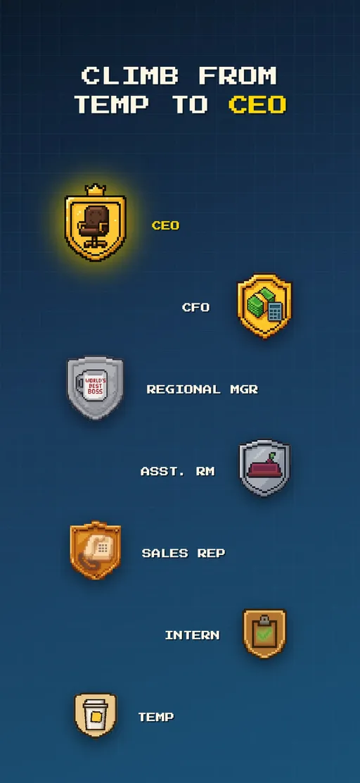 The seven ranked divisions, from Temp to CEO